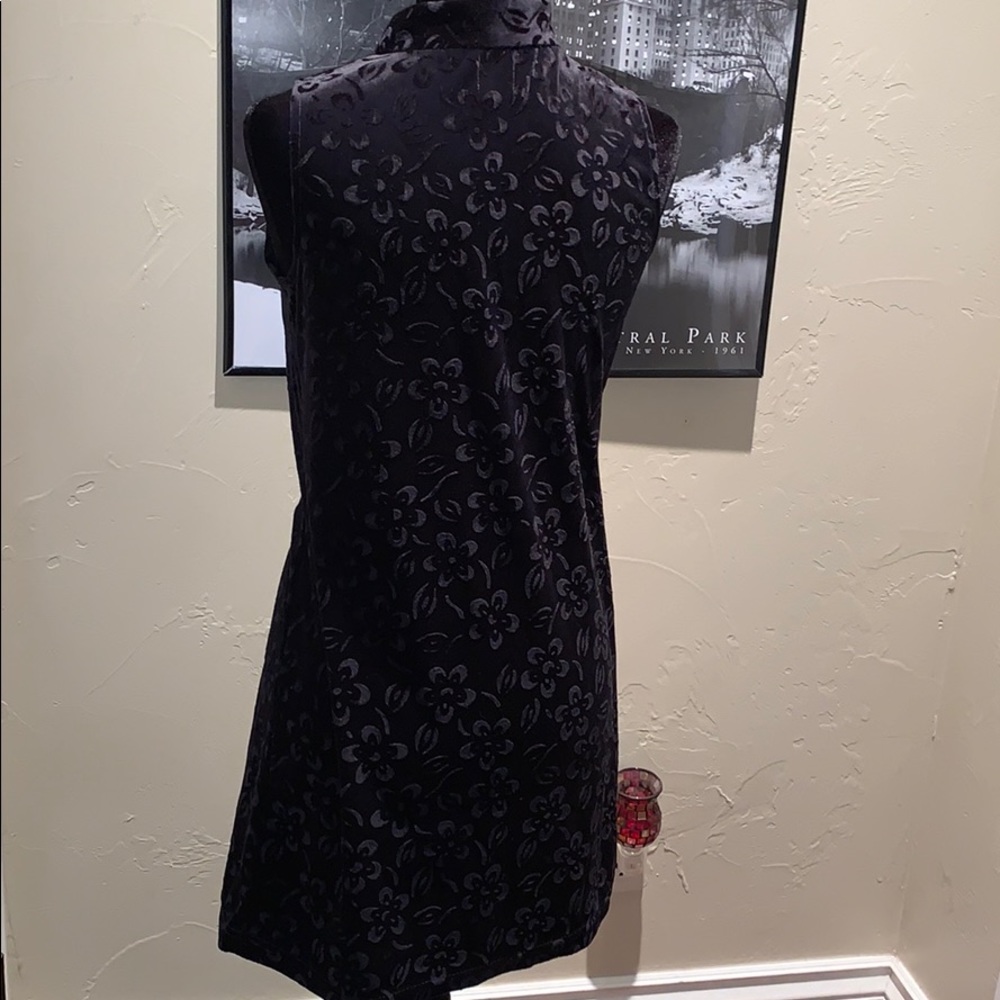 Free People Velveteen Dress Black Floral - Picture 3 of 8